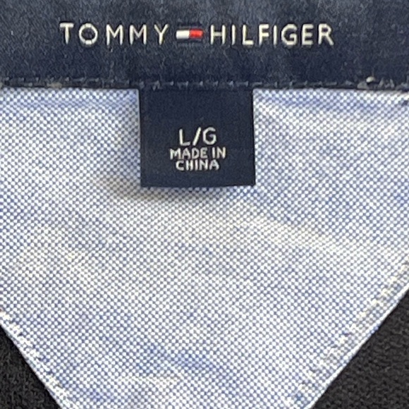 Tommy Hilfiger Sweater L Navy Blue Lon - Picture 7 of 12